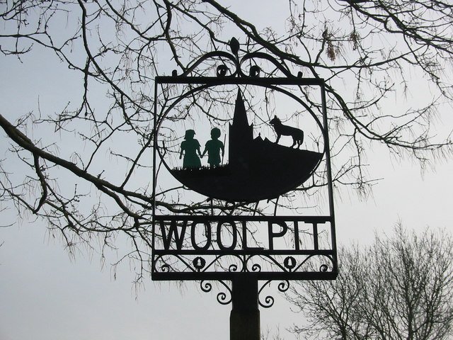 woolpit town sign