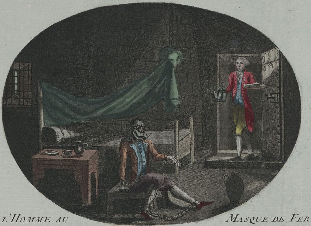 print of mask in iron mask